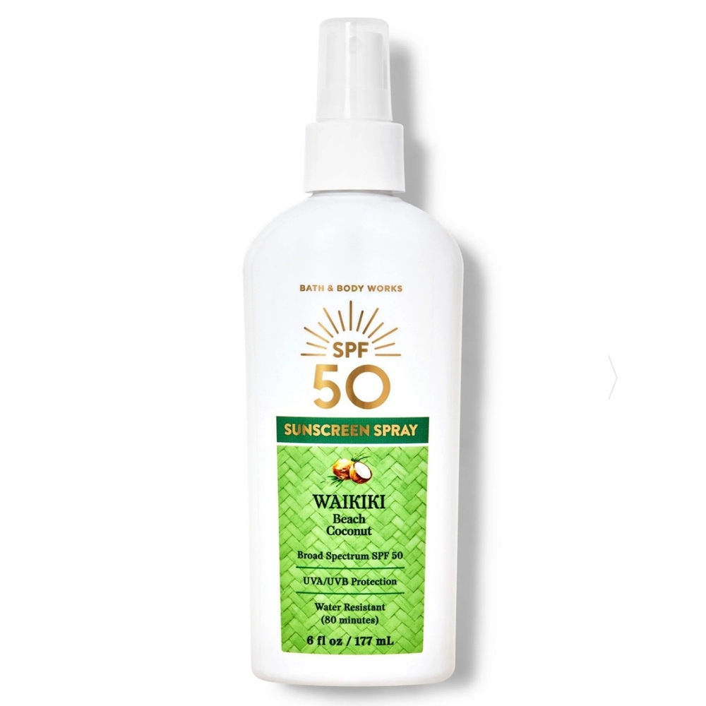 BATH & BODY WORKS Waikiki Beach Coconut SPF 50 Sunscreen Spray 177ml
